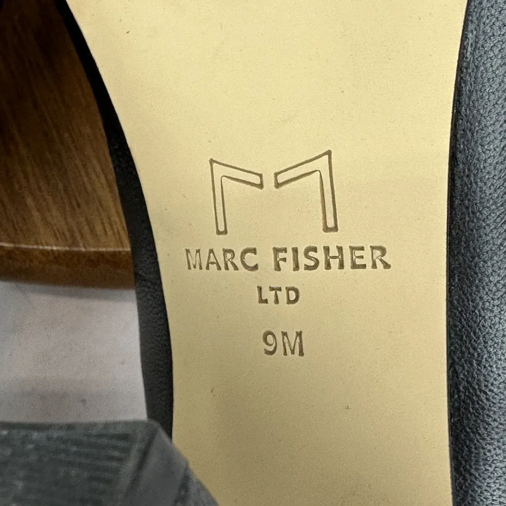 Womens Marc Fisher LTD Abilene‎ Black Leather High Heeled Pumps Size 9 M GUC